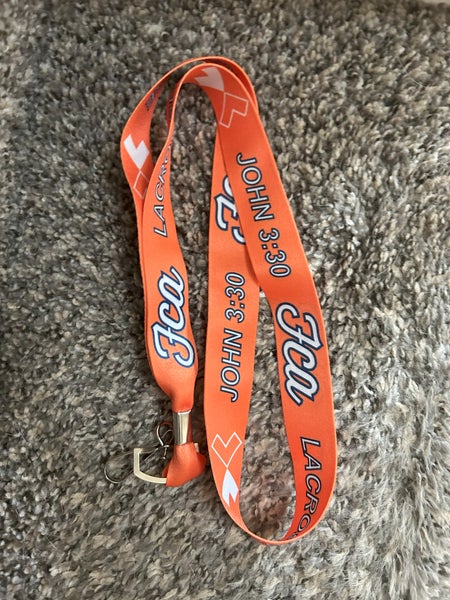 FCA Orange and White Lanyard Key Chain