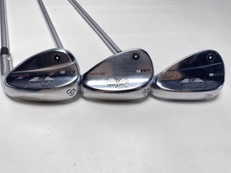 Titleist Vokey SM6 Tour Chrome Wedge Set 52* 8 | 56* 8 | 60* 8 Wedge Steel RH