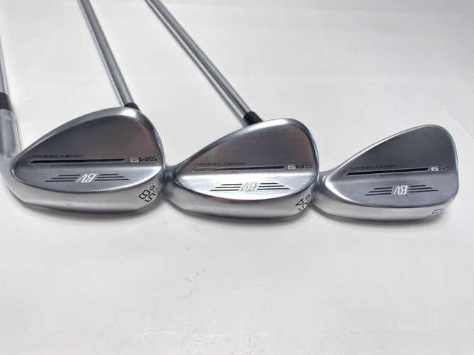 Titleist Vokey SM9 Tour Chrome Wedge Set 50* 12 | 54* 12 | 58* 12 Wedge Mens RH