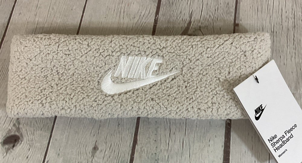 Nike N1004357 Women's Sherpa Fleece Headband White One Size