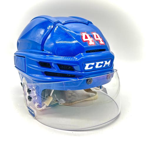 CCM Super Tacks X - Used Medium Pro Stock Helmet (Blue)