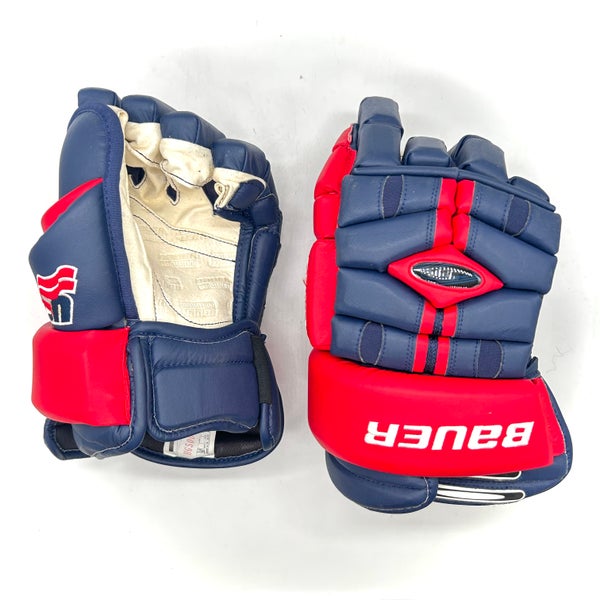 Bauer Supreme 5000 - New Pro Stock Hockey Gloves - Team USA (Blue/Red/White)