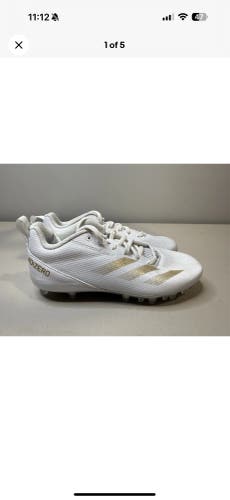 Size 4.5Y Youth adidas adizero Electric.2 Football Cleats White Gold