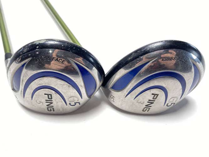 Ping G5 3 & 5 Fairway Wood Set 15* 18* Aldila NV Green 75g Senior RH