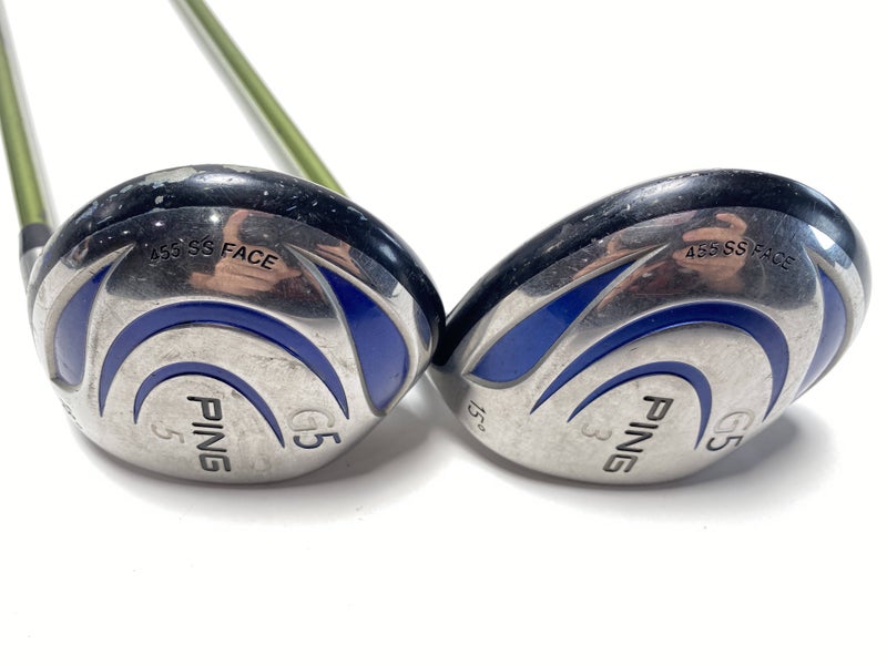 Ping G5 3 & 5 Fairway Wood Set 15* 18* Aldila NV Green 75g Senior RH
