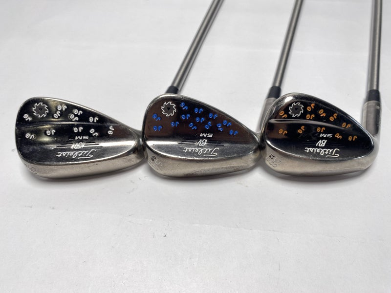 Titleist Vokey SM7 Brushed Wedge Set 50*12 54*8 58*12 SteelFiber i125cw Stiff LH