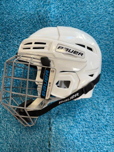 White Large Bauer IMS 5.0 Helmet (Used)