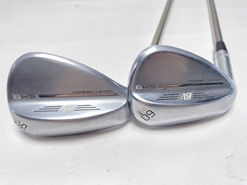 Titleist Vokey SM9 Tour Chrome Wedge Set 56* 8 | 60* 4 Recoil 65 F2 Senior LH