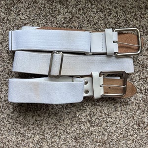 White Softball Belt