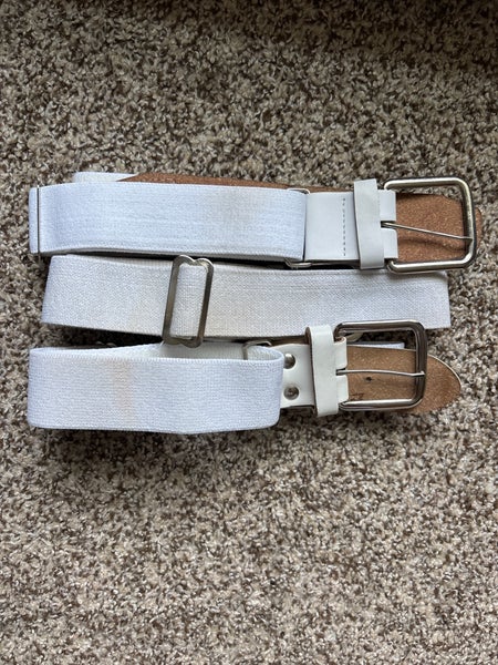 White Softball Belt