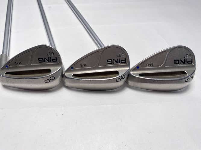 Ping MB Wedge Set 52* 56* 60* Blue Dot Wedge Steel Mens RH Midsize Grips