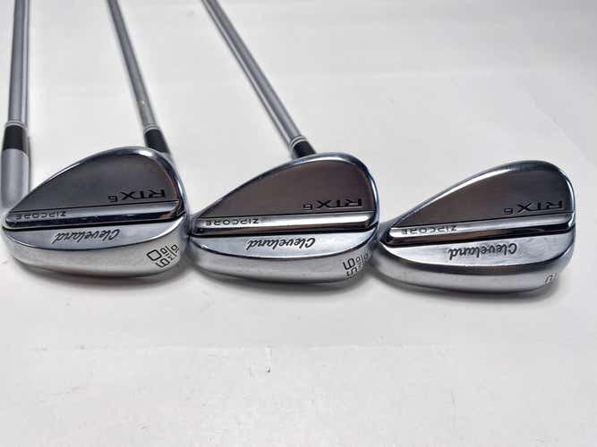 Cleveland RTX 6 ZipCore Tour Satin Wedge Set 52*10 56*10 60*10 DG Spinner TI RH