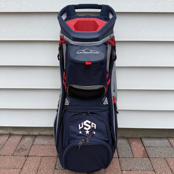 Sun Mountain C-130 14 Way Dividers Cart Bag USA Patriot Red White Blue