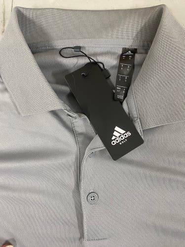 Adidas mens small gray golf shirt