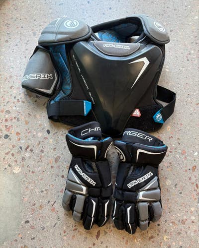 Youth Maverik Charger Chest Protector & Gloves (Used)