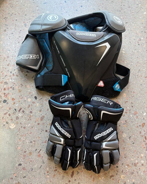 Youth Maverik Charger Chest Protector & Gloves (Used)