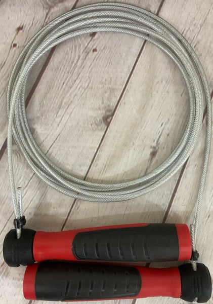 Harbinger Pro Speed Ten Foot Jump Rope Adjustable Twin Bearings Smooth Swing Red