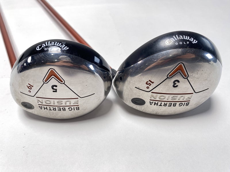 Callaway Big Bertha Fusion 3 & 5 Fairway Wood Set 15* 18* NVS 55g Regular RH