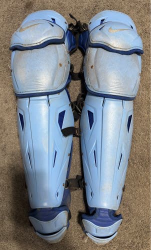 Nike Diamond Elite Catcher Leg Shin Guards 17” Royal/Baby Blue