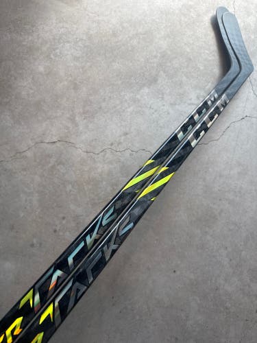 2 PACK P92M 95 Flex Senior CCM Super Tacks AS4 Pro Left Hand Hockey Stick Pro Stock NHL (New)