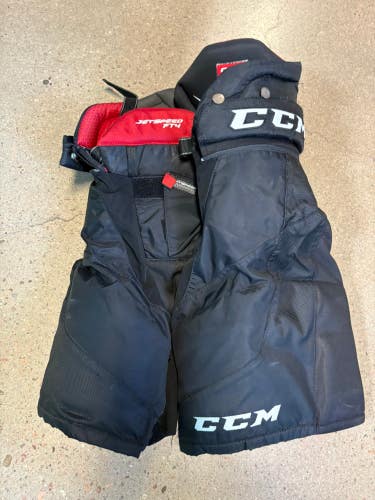 Black Senior Small CCM Jetspeed FT4 Hockey Pants (Used)