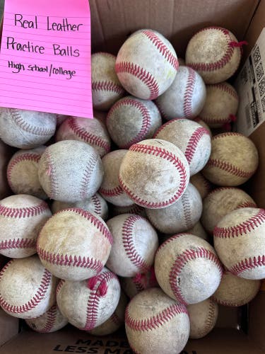 48 Real leather practice baseballs