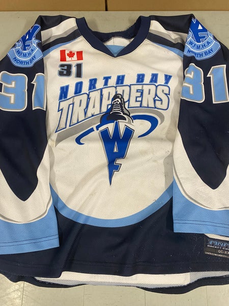 North Bay Trappers goalie game jersey