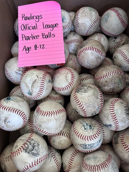 Synthetic leather practice baseballs