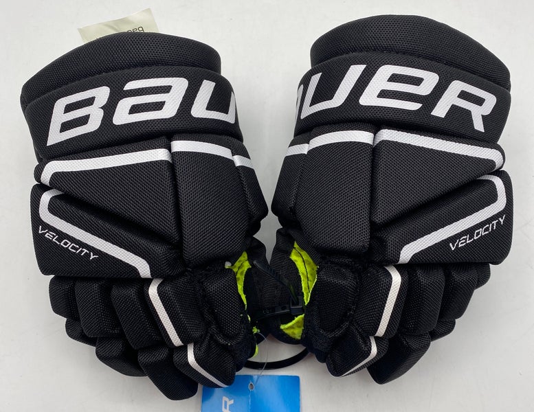 NEW Bauer Vapor Velocity Gloves, Black/White, 8”