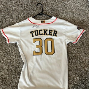 Signed Kyle Tucker World Series Jersey