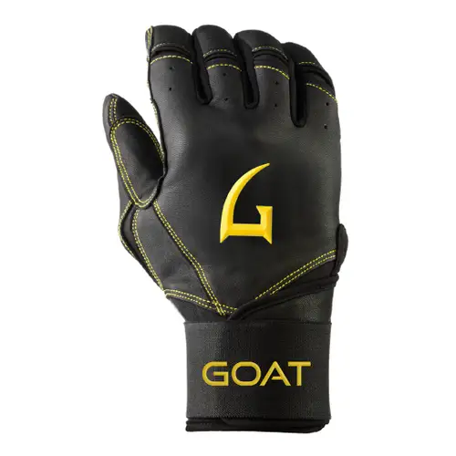 GOAThletic Batting Gloves - Black & Yellow - ADULT MEDIUM - NEW
