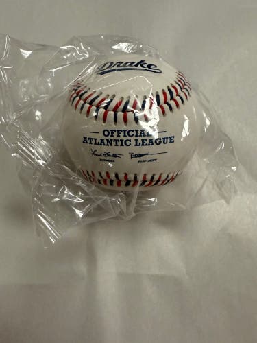 ALPB Atlantic League Drake New Official Game Ball Red Blue