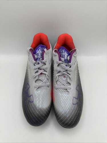 Under Armour Blur Smoke 3025123-100 Women Gray Lacrosse/Football Cleats Size 9
