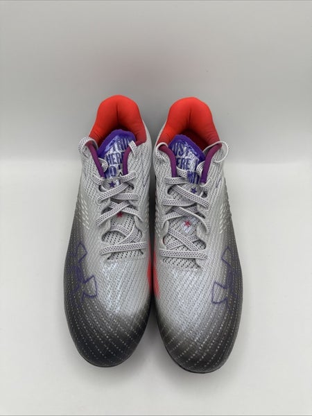 Under Armour Blur Smoke 3025123-100 Women Gray Lacrosse/Football Cleats Size 9