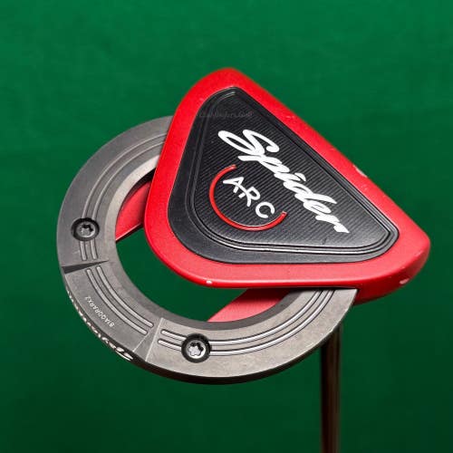 TaylorMade Spider Arc Red 35" Face-Balanced Single-Bend Mallet Putter Golf Club
