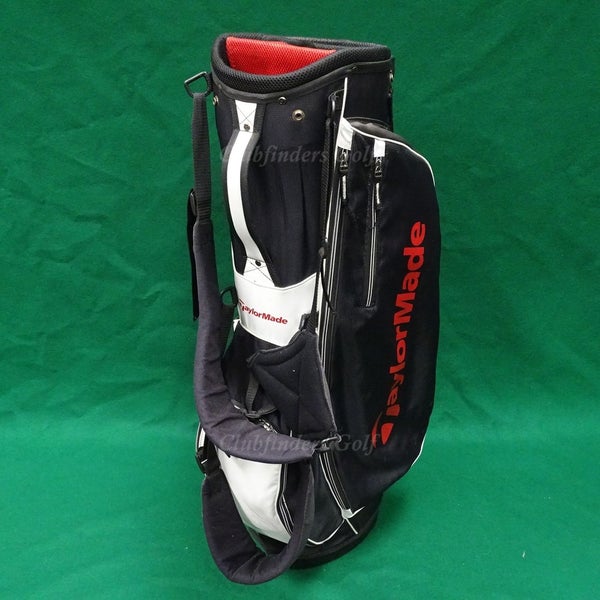 TaylorMade TM16 Stand Bag 5.0 Black/White/Red Golf Stand Bag w/ Raincover *READ*