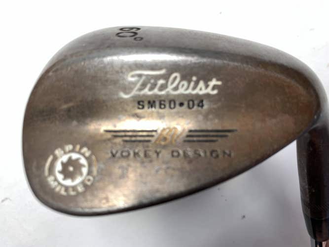 Titleist Vokey Spin Milled Oil Can Lob Wedge 60* 4 True Temper DG Wedge Mens RH