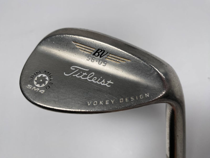 Titleist Vokey Spin Milled SM4 Oil Can Lob Wedge LW 58* 9 Wedge Steel Mens RH