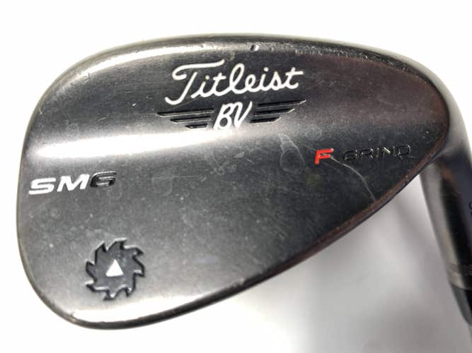 Titleist Vokey SM6 Jet Black Sand Wedge SW 56* 14 F-Grind Wedge Steel Mens RH