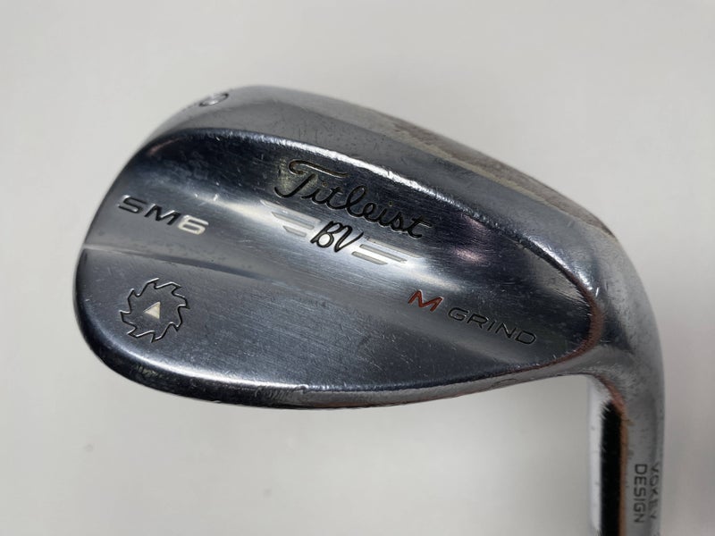 Titleist Vokey SM6 Tour Chrome Lob Wedge LW 60* 8 M-Grind Wedge Steel Mens RH