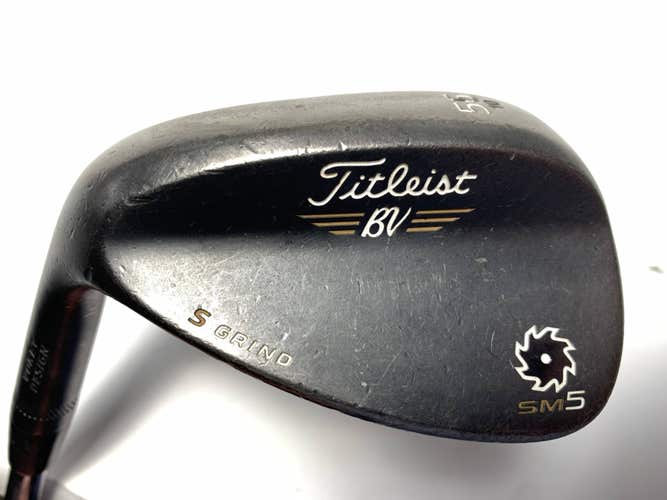 Titleist Vokey SM5 Raw Black Sand Wedge SW 56* 10 S-Grind Wedge Steel Mens RH