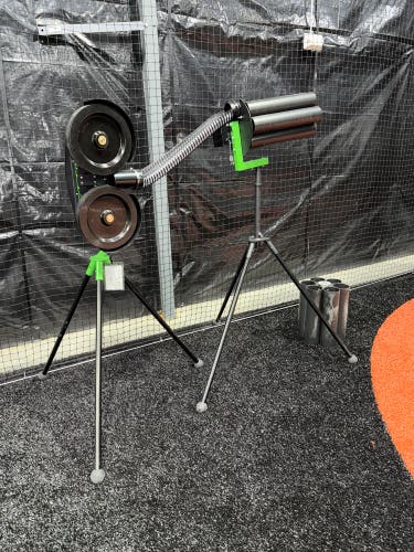 Spin ball Wizard 2 Wheel Pitching Machine & Baseball/Softball Auto Turret Feeders