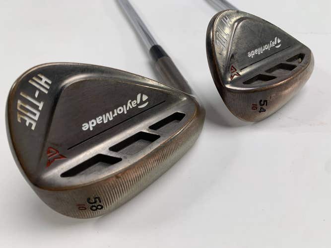 TaylorMade Milled Grind HI-TOE Wedge Set 54* 10 58* 10 KBS Hi-Rev 2.0 Wedge LH