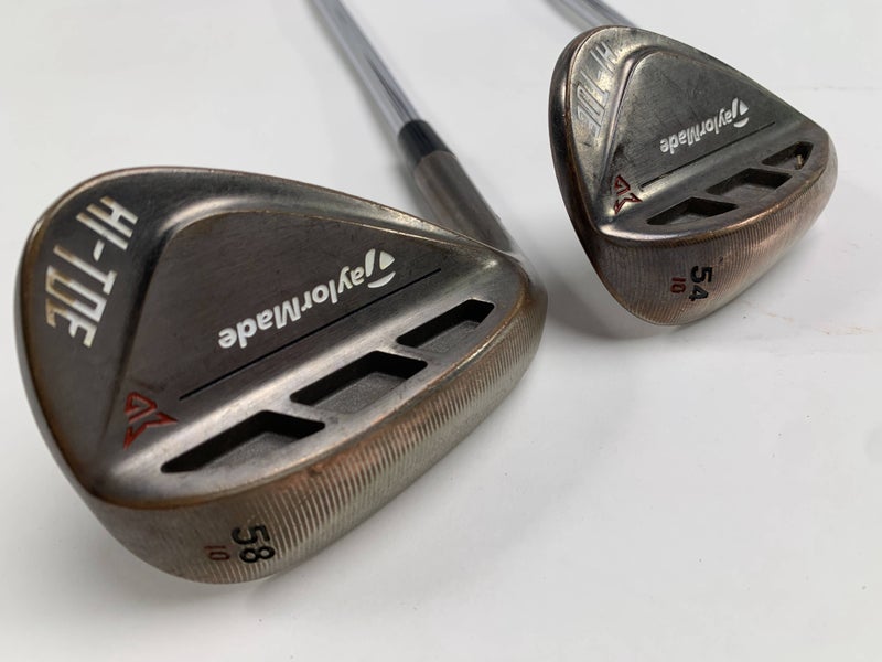 TaylorMade Milled Grind HI-TOE Wedge Set 54* 10 58* 10 KBS Hi-Rev 2.0 Wedge LH