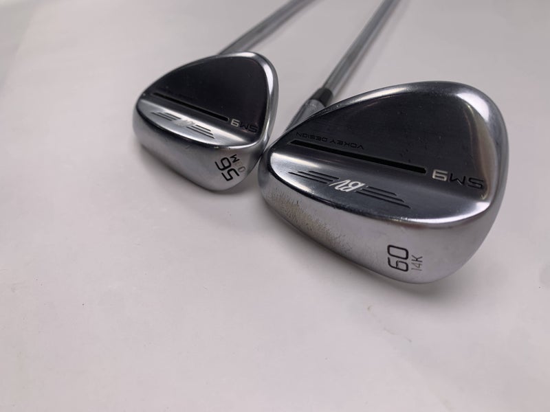 Titleist Vokey SM9 Tour Chrome Wedge Set 56* 8 60* 14 Wedge Steel Mens RH