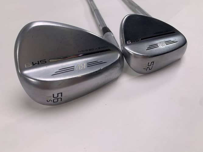 Titleist Vokey SM9 Tour Chrome Wedge Set 52* 8 | 56* 10 Wedge Steel Mens LH