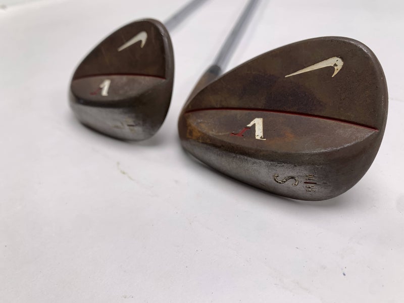 Nike Victory Red Forged Raw Wedge Set 56* 14 60* 10 Dynamic Gold S400 Stiff RH