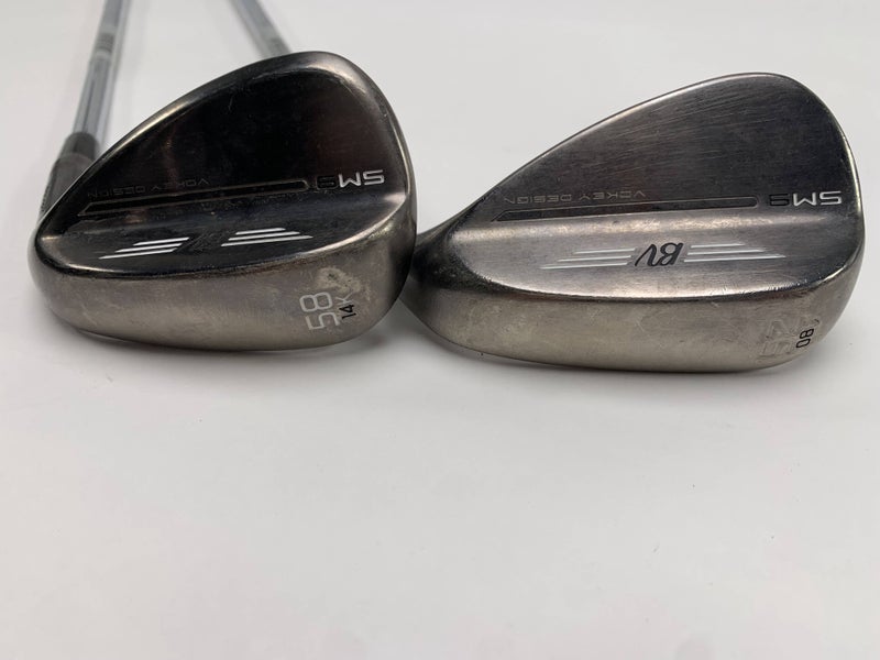Titleist Vokey SM9 Brushed Steel Wedge Set 52* 8 58* 14 Wedge Steel Mens RH