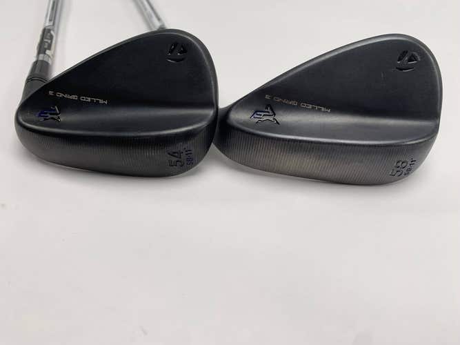 TaylorMade Milled Grind 3 Raw Black Wedge Set 54* 11 | 58* 11 TT DG S200 Mens RH