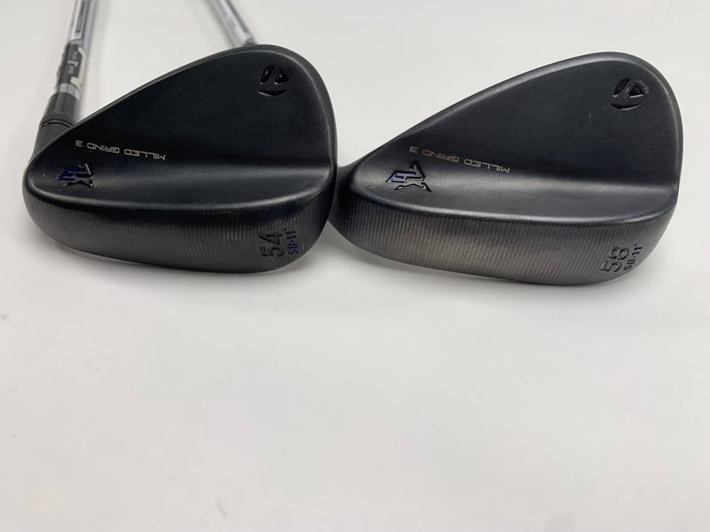 TaylorMade Milled Grind 3 Raw Black Wedge Set 54* 11 | 58* 11 TT DG S200 Mens RH